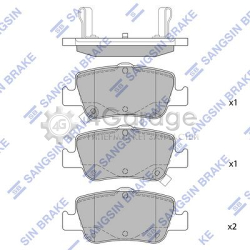 Hi-Q (SANGSIN) SP1501 Комплект тормозных колодок задние