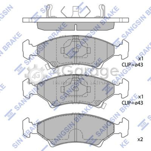 Hi-Q (SANGSIN) SP1063 Комплект тормозных колодок дисковый тормоз