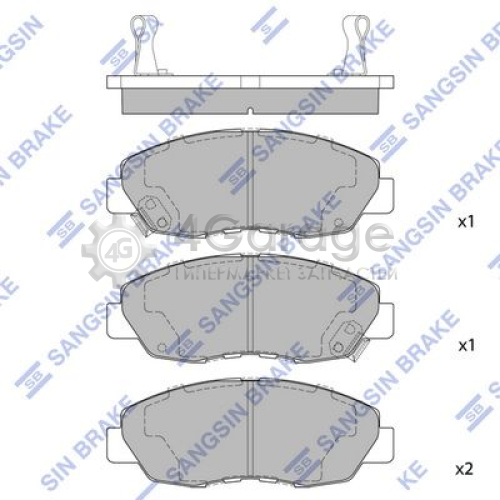 Hi-Q (SANGSIN) SP1109 Комплект тормозных колодок дисковый тормоз