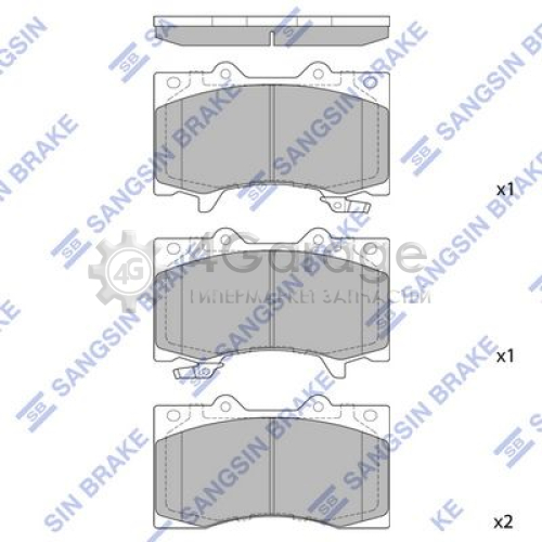 Hi-Q (SANGSIN) SP4090 Комплект тормозных колодок передние