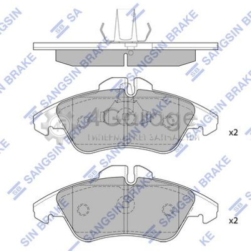 Hi-Q (SANGSIN) SP1273A Комплект тормозных колодок передний