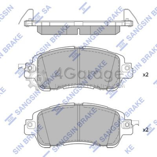 Hi-Q (SANGSIN) SP1974 Комплект тормозных колодок передние