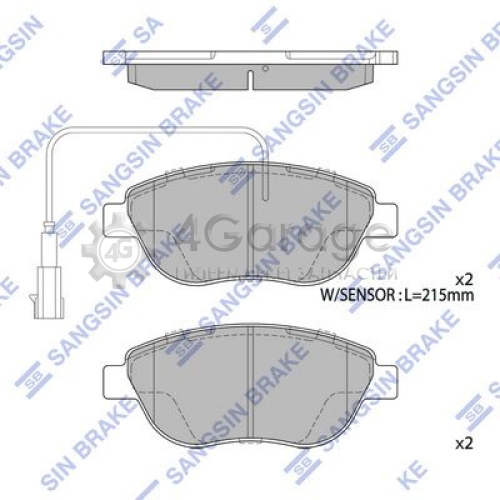 Комплект тормозных колодок передние Hi-Q (SANGSIN) SP1746 в Ростове-на-Дону