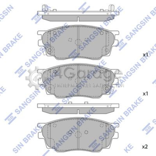 Hi-Q (SANGSIN) SP2027 Комплект тормозных колодок передние