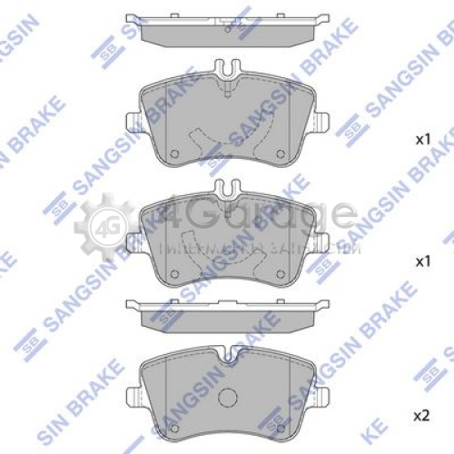 Hi-Q (SANGSIN) SP2191 Комплект тормозных колодок передние