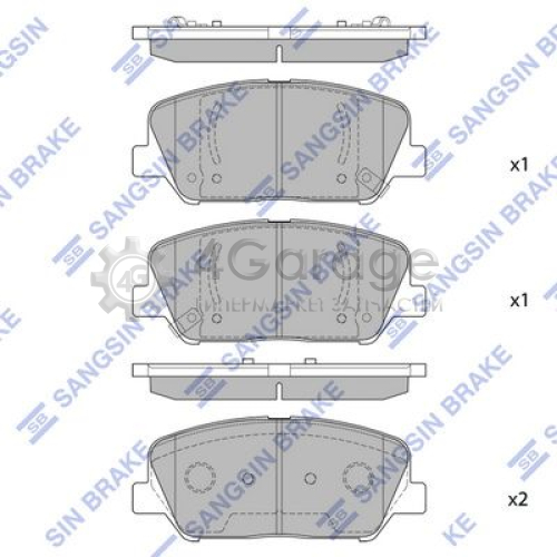 Hi-Q (SANGSIN) SP1403 Комплект тормозных колодок передний