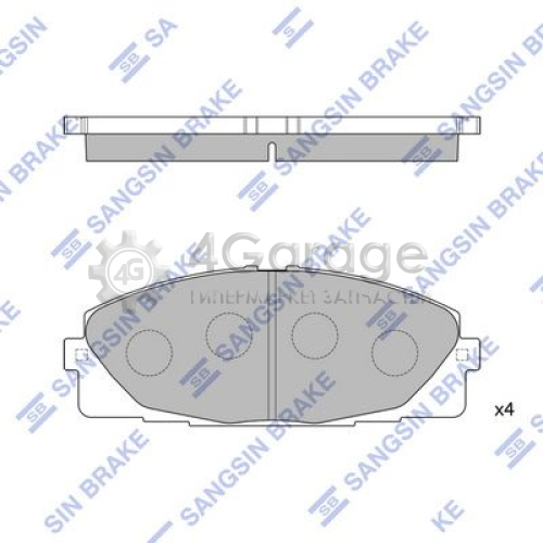 Hi-Q (SANGSIN) SP1376 Комплект тормозных колодок передний