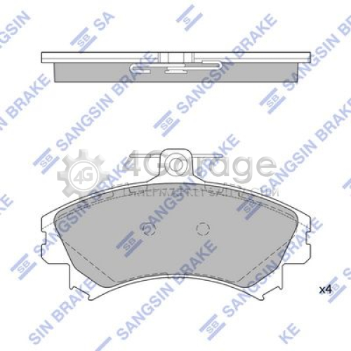 Hi-Q (SANGSIN) SP1859 Комплект тормозных колодок передние