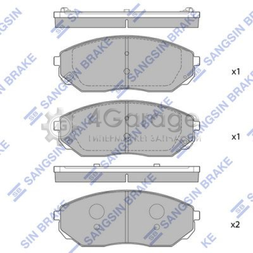 Hi-Q (SANGSIN) SP1153 Комплект тормозных колодок дисковый тормоз