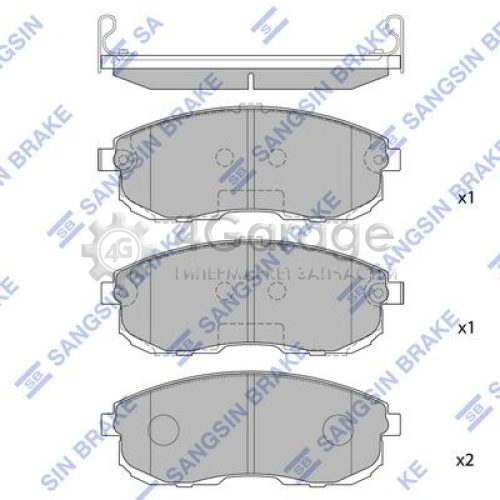 Hi-Q (SANGSIN) SP1183 Комплект тормозных колодок дисковый тормоз