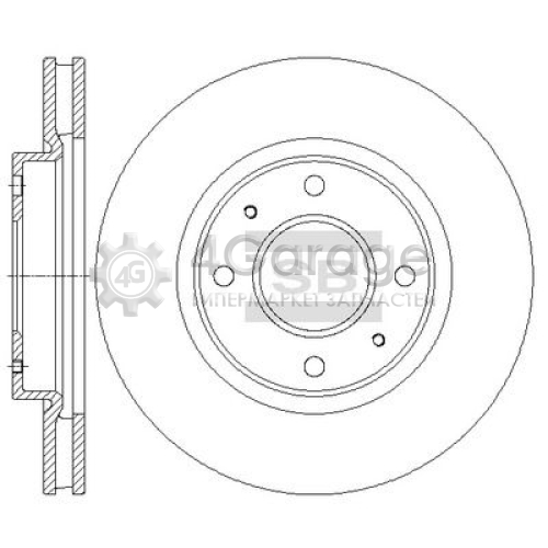 Hi-Q (SANGSIN) SD4337 Тормозной диск