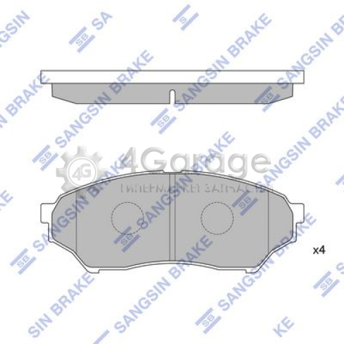 Hi-Q (SANGSIN) SP1585 Комплект тормозных колодок передние