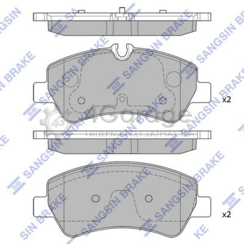 Hi-Q (SANGSIN) SP1884 Комплект тормозных колодок задние