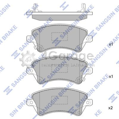 Hi-Q (SANGSIN) SP1502 Комплект тормозных колодок передние