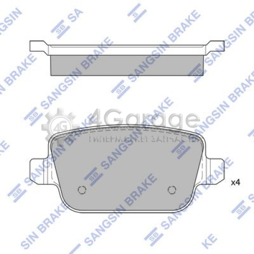 Hi-Q (SANGSIN) SP2101R Комплект тормозных колодок задние