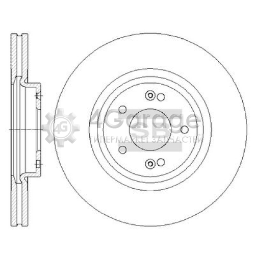 Hi-Q (SANGSIN) SD1075 Тормозной диск