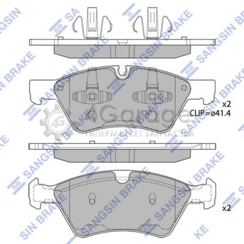 Hi-Q (SANGSIN) SP2189 Комплект тормозных колодок передние