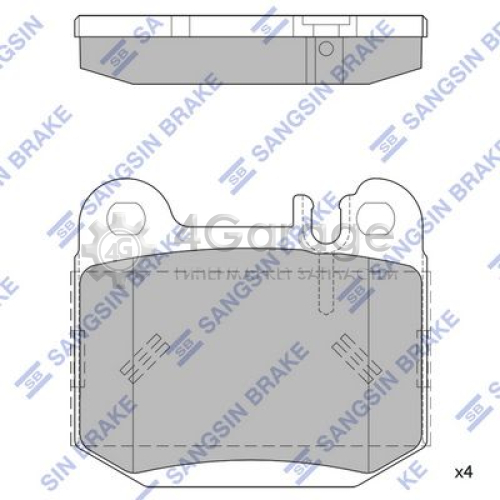 Hi-Q (SANGSIN) SP1930 Комплект тормозных колодок задние