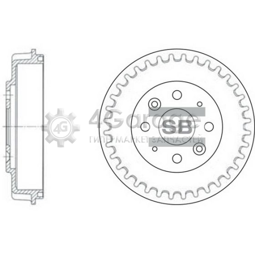 Hi-Q (SANGSIN) SD2017 Тормозной барабан