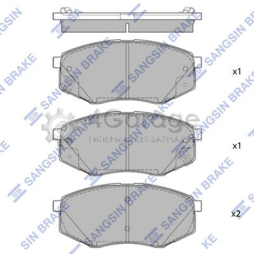 Hi-Q (SANGSIN) SP1681 Комплект тормозных колодок дисковый тормоз