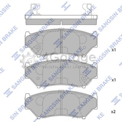 Hi-Q (SANGSIN) SP1584 Комплект тормозных колодок передние