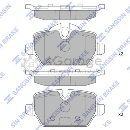 Hi-Q (SANGSIN) SP2161 Комплект тормозных колодок задние