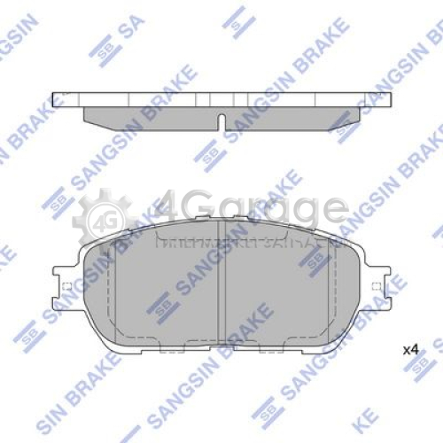 Hi-Q (SANGSIN) SP1372 Комплект тормозных колодок передний