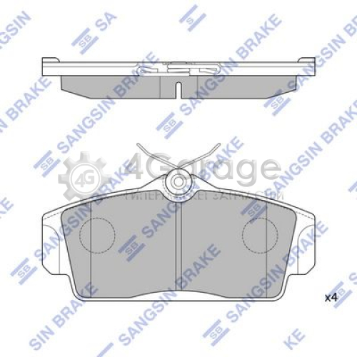 Hi-Q (SANGSIN) SP1482 Комплект тормозных колодок передний