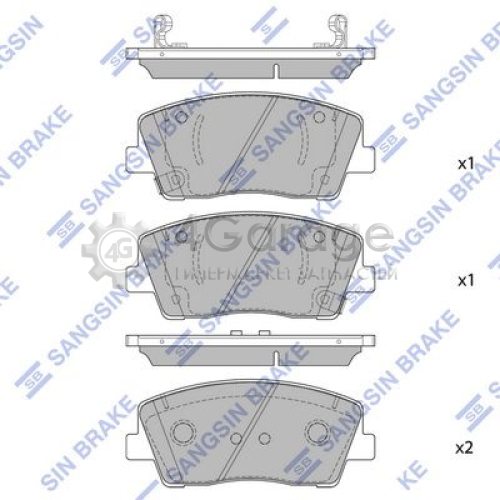 Hi-Q (SANGSIN) SP1882 Комплект тормозных колодок передние