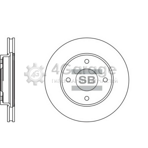 Hi-Q (SANGSIN) SD4207 Тормозной диск