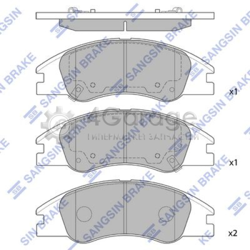 Hi-Q (SANGSIN) SP1167 Комплект тормозных колодок дисковый тормоз