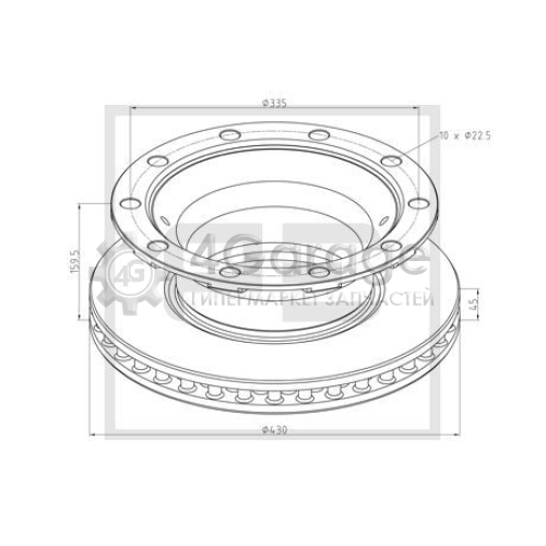 PE Automotive 04638400A Тормозной диск