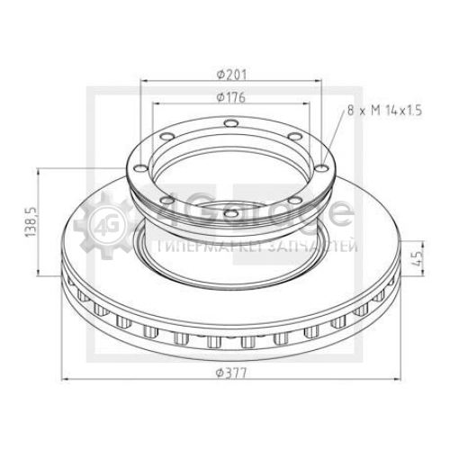 PE Automotive 01666600A Тормозной диск