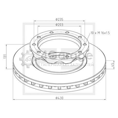 PE Automotive 46610200A Тормозной диск