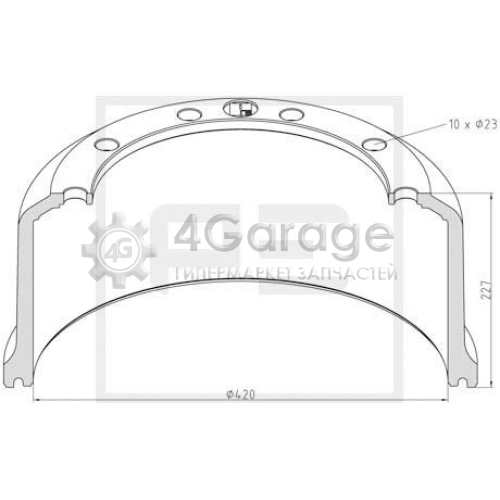 PE Automotive 06643900A Тормозной барабан