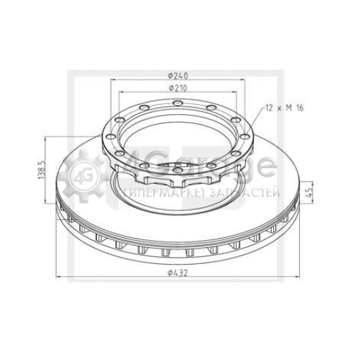 PE Automotive 02666710A Тормозной диск