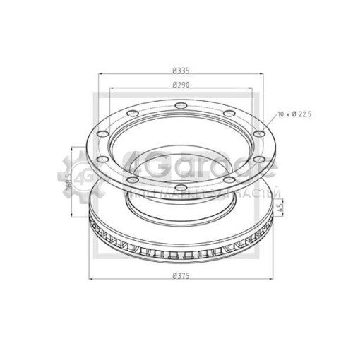 PE Automotive 29600500A Тормозной диск