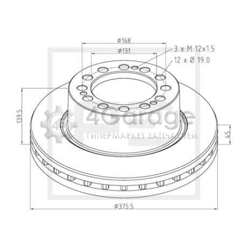 PE Automotive 06625300A Тормозной диск