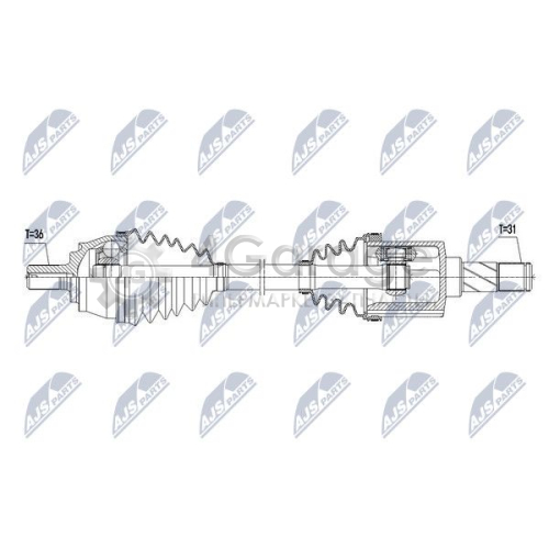 NTY NPWVV109 Приводной вал