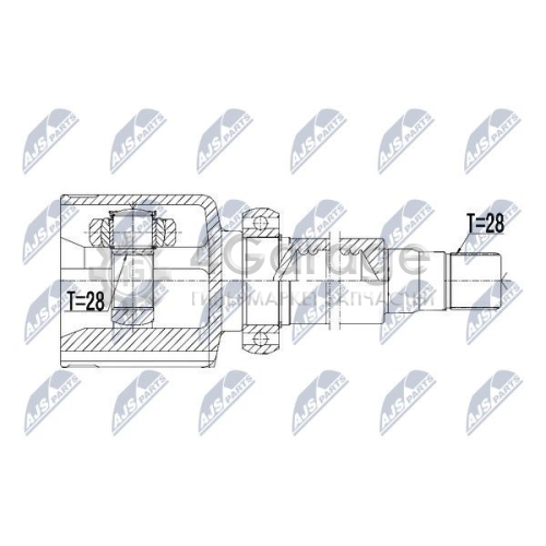 NTY NPWFR069 Шарнирный комплект приводной вал