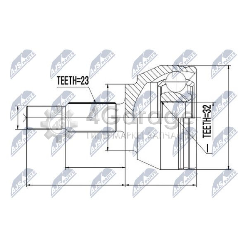 NTY NPZRE030 Шарнирный комплект приводной вал