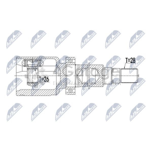 NTY NPWVV078 Шарнирный комплект приводной вал