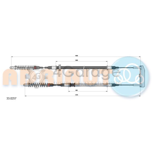 ADRIAUTO 330257 Тросик cтояночный тормоз