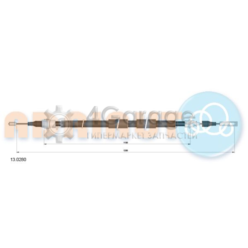 ADRIAUTO 130280 Тросик cтояночный тормоз