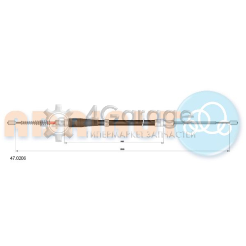 ADRIAUTO 470206 Тросик cтояночный тормоз