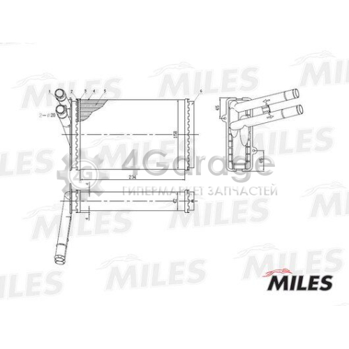 MILES ACHM003 Теплообменник отопление салона