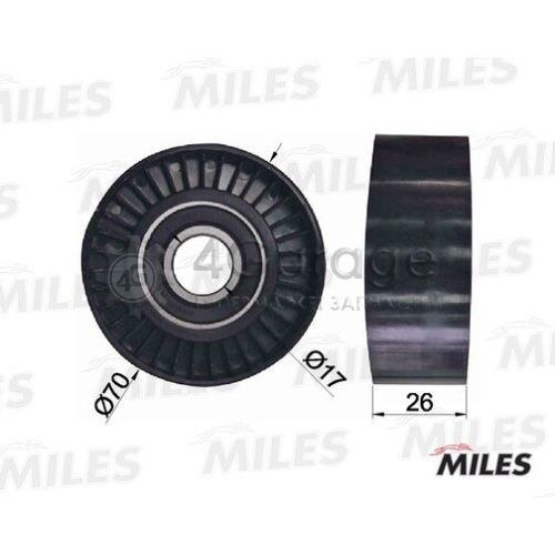 MILES AG03012 Паразитный / ведущий ролик поликлиновой ремень