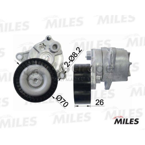 MILES AG00297 Натяжная планка поликлиновой ремень