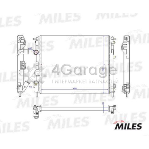 MILES ACRM015 Радиатор охлаждение двигателя