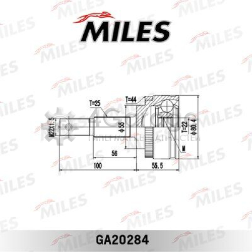 MILES GA20284 Шарнирный комплект приводной вал